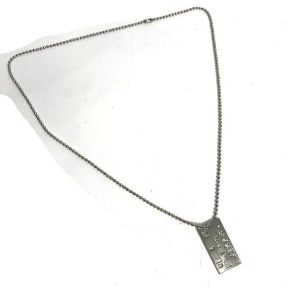 CHANEL CC CC Mark plate Accessories chain Necklace Metal Silver - Picture 1 of 10